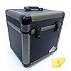 Gorilla LP80 12" LP Vinyl Record Storage Carry Case - Holds 80-3 Colours Available (Titanium) #1