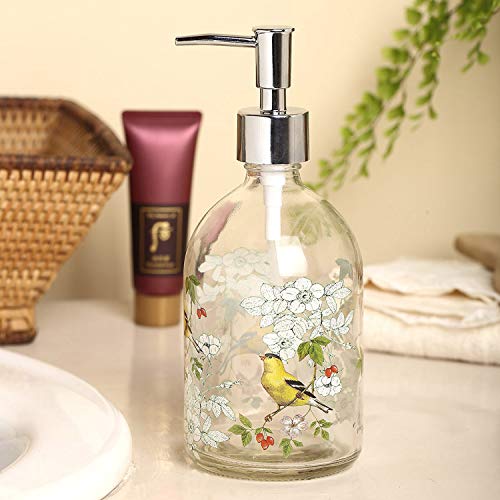 17Oz Glass Soap And Lotion Dispenser Bottle With Rust Proof Plastic Pump Refillable Liquid Pump Bottle Great For Kitchen, Bath, Bathroom Accessories, Countertop,Set Of 2 #TOP3