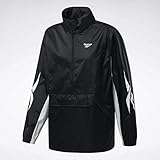 100% Nylon Dobby Reebok Unisex Erwachsene Classic Team Anorak Jacke, Unisex-Erwachsene Herren, Jacke, Classic Team Anorak Jacket, schwarz, Large
