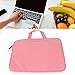 Borsa per laptop, custodia per laptop Fodera in peluche Assorbimento degli urti Resistenza allo schiacciamento Tre strati Laptop resistente all'acqua per uomini e donne Ufficio di lavoro(13inch-Rosa)