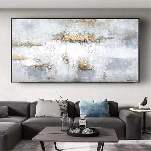 Peinture à l'huile abstraite moderne pour habiller un mur vide de salon avec cadre 40x80