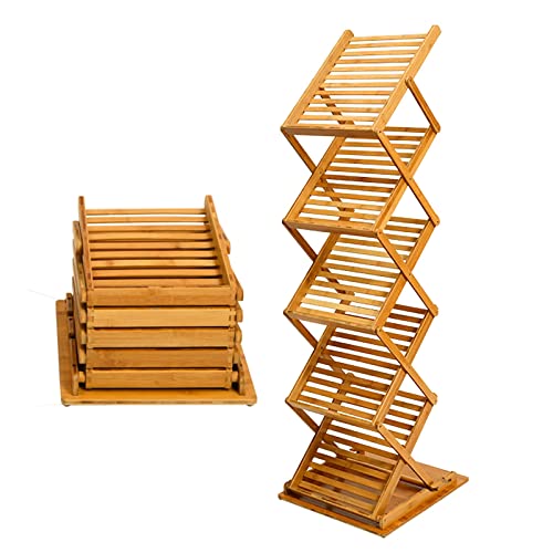 Présentoir pliable en bambou ajustable anti-panneaux
