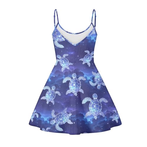 Image of Spaghetti Strap Midi Satin Dresses Summer Sleeveless Sundree Women Girl Beach Party Swing Dress