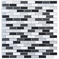 Art3d Peel and Stick Wall Tile for Kitchen/Bathroom Backsplash, 12"x12", Black-White (6 Pack)