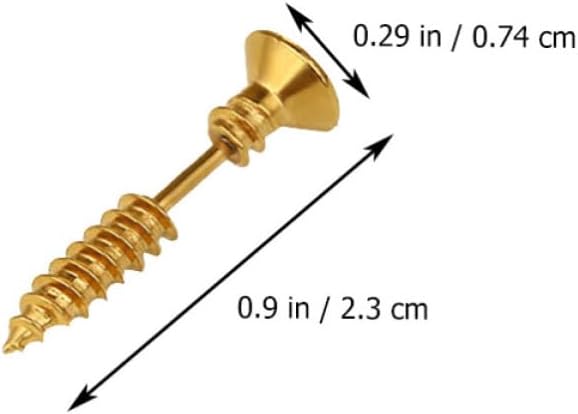 Stainless Steel Screw Stud Earrings Fashionable 10 Pairs