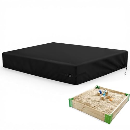Hohong Large Sandpit Covers Waterproof 218x218x20cm, 500D Heavy Duty Sand Pit Cover Square Garden Sand Box Cover, Sandbox Covers with Drawstring and Buckles