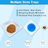 Large 5.5 Square Polystyrene Weigh Boats, Weighing Dishes, Weighing Boats with Easy-Pour Spout, Anti-Static Disposable Tray, 330ml (80 pcs)