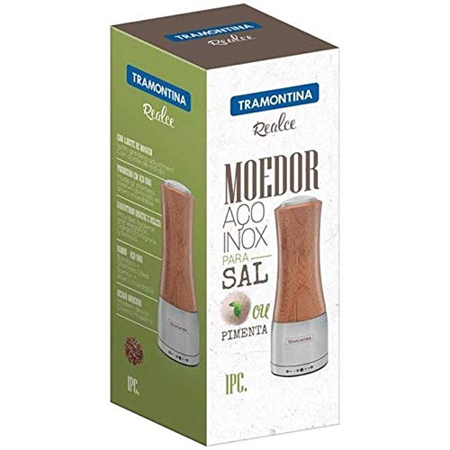 Moedor Tramontina Sal E Pimenta Em Bambú E Aço Inox Com Moinho Em Cerâmica 61653/003