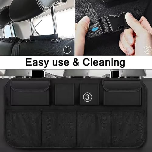 Organizador de maletero Porsche Panamera 2009-2026 plegable en tejido Oxford negro 7