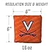 YouTheFan Officially-Licensed NCAA Virginia Cavaliers Set of 4 Cornhole Bags - All Weather Regulation 6” x 6” Size - 16oz Weight - Designed in USA
