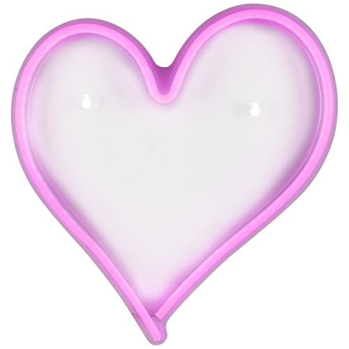 Image of Northlight LED Heart Neon Lighted Wall Art - 13.5 inch - Pink