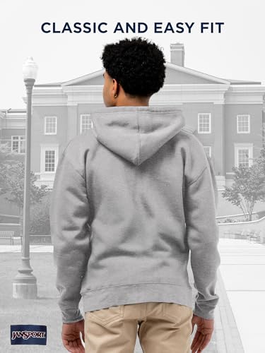 JanSport NCAA Officially Licensed Rival Full Zip Hood, Long Sleeve Unisex Hoodie, Cotton-Polyester Blend with Double-Layered Fleece Hood & Extra-Deep Front Pockets, Adjustable Drawstring - image 4