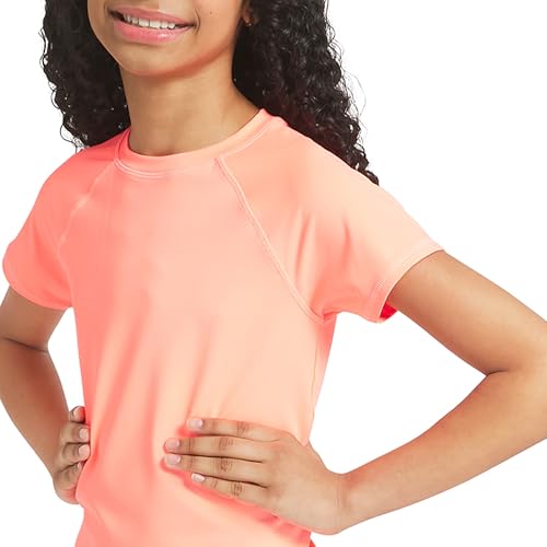 Image of Lands' End Girls' Swim UPF 50+ Short Sleeve Sun Tee Rash Guard Shirt