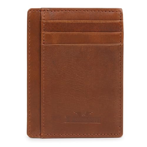 Ultra Slim Leather Wallet Just 0.12 Thick, 6 Card Slots, RFID Blocking, Soft, Durable, Minimalist Genuine Leather, Credit Card Holder for Men & Women Great Gift4