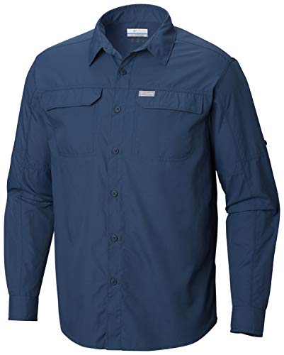Columbia Men's Silver Ridge 2.0 Long Sleeve Shirt, UV Sun Protection, Moisture Wicking Fabric, XX-Large, Petrol Blue