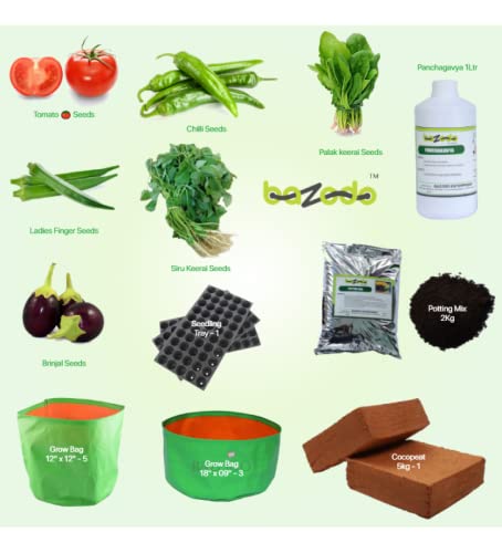 Terrace Garden Kit - Smart Kitchen Gardening Set Combo - All in one Combo for Terrace Garden Starters
