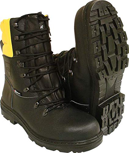 RocwooD Black & Yellow Chainsaw Forestry Aborist COFRA Boots Class 9 Size 12 Euro 43