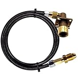 Gomet Bajonett-Füllstelle auf Propangasflaschen-Adapter-Set mit Rückschlagventil und 8 mm Schlauch, für Wohnwagen, Wohnmobil (6 Meter)