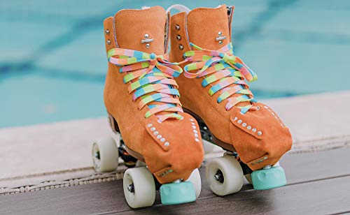 Image of Derby Laces Style Wide 10mm Waxed Lace for Roller Skates, Hockey Skates, Boots, and Regular Shoes