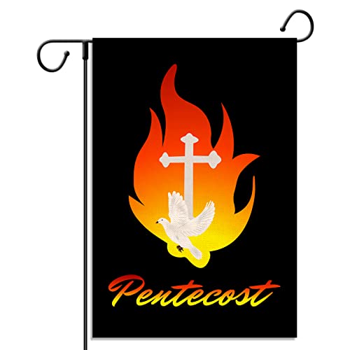 Pentecost Garden Flag Whitsunday Holy Spirit Christian Holiday Party Vertical Double Sized Yard Outdoor Decoration