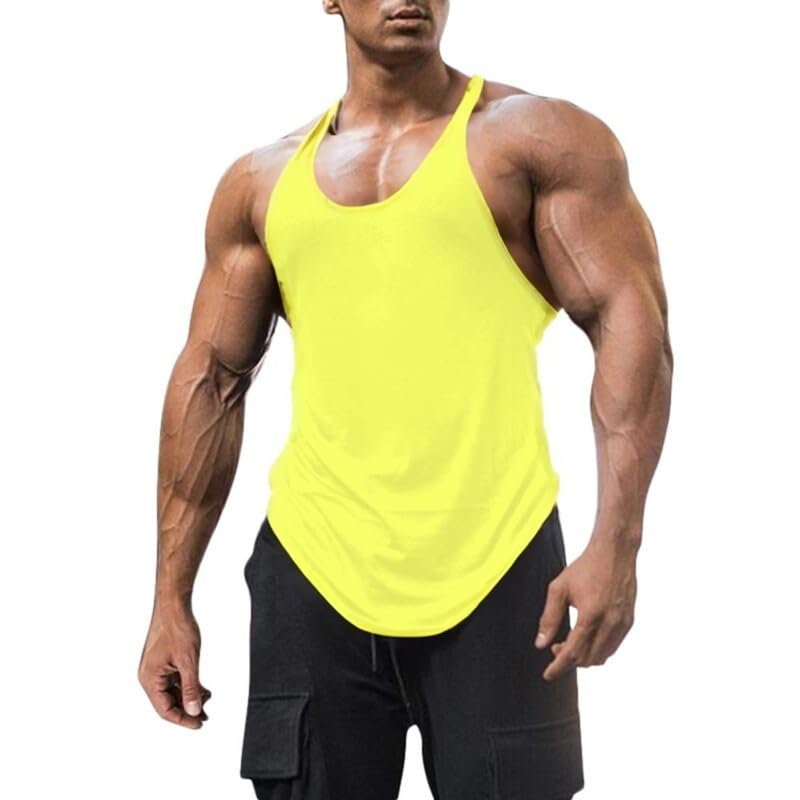 T-shirt jaune homme pour vos sorties d\'été en taille 2L