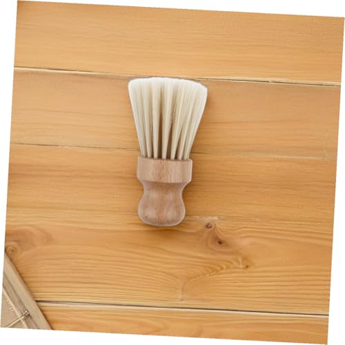 Cepillo de barbero para cuello y cara con cerdas suaves de madera 6
