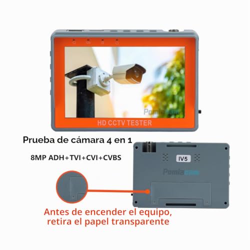 Miniatura 6 de Probador De Cctv Compatible Con Cámara Analógica 720p 1080p 3mp 4mp 5mp 8mp Ahd, Tvi, Cvi Y Cvbs, Monitor De Video De Seguridad Con Pantalla Lcd De 4,3 Pulgadas Salida De Alimentación Dc12v 1a