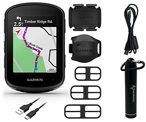 Wearable4U - Garmin Edge 540 GPS Cycling Computer, Button Controls, Advanced Navigation with Garmin Speed and Cadence Sensors and E-Bank Bundle
