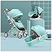 Poussette Bébé de 0 à 3 Ans Transport Bébé avec Panier De Stockage pour Filles Système de Voyage Pliable pour Poussette bébé Pare-Soleil Poussettes for Nouveau-nés (Color : Green)