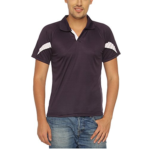 Image of CAHOOT Men's Basic Activewear Polo T-Shirt for Casual Wear | Spread Collar | Short Sleeve | Half-Button Closure | Polyester Jersey T-Shirt Crafted with Comfort Fit for Everyday Wear