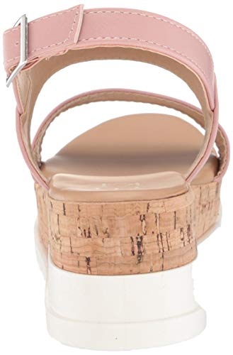 Yoki-Brenda-80 Women's Open Toe Flat Form Sandal, Blush, 9 M Us #TOP2