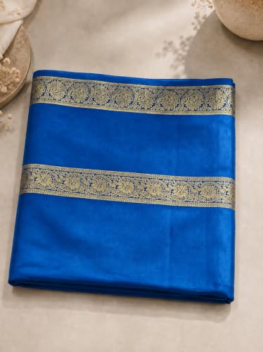 V royal blue royal blue silk saree – image 7