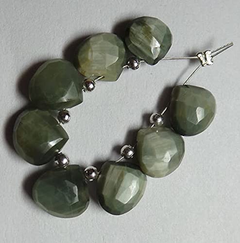 Œil de chat naturel taillé en cœur pour création de bijoux créatifs