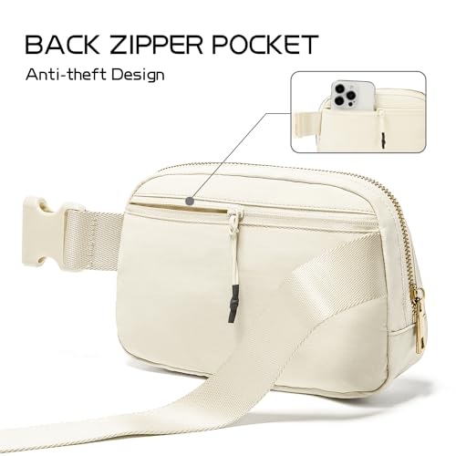 Image of Gitus Gifts for 8 9 10 11 12 Year Old Girls Belt Bag Fanny Pack Crossbody Bags with Initial Letter Patch Cute Stuff Birthday Gifts for Teen Girls Women Personalized Trend Stuff (Ivory-S)