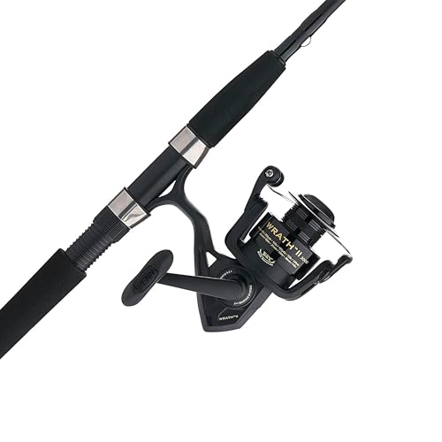 PENN 7' Wrath II Fishing Rod and Spinning Reel Combo, Size 3000, Medium Light Power, Extra Fast Action, Corrosion-Resistant Graphite Construction, Lightweight and Durable