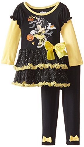 Baby-Girls Infant 2 pi¡§¡§Ces Ensemble de Legging Minnie Mouse, Noir, 24 Mois