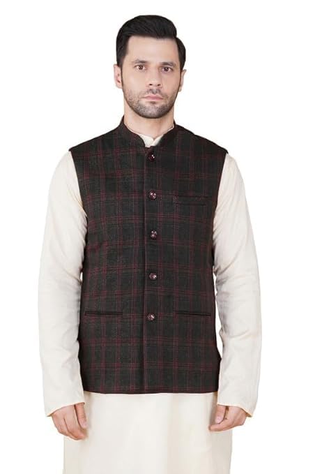 Image of DEIFIC Men's Export-Quality Indian Traditional Nehru Jacket /Waistcoat