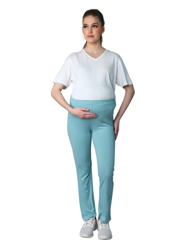 mama & bebe Maternity Knitted Trousers for Women | Stretchable Pregnancy Pants with Adjustable Waistband | Soft Comfortable Bottoms for Pregnant and Lactating Women-picture-39