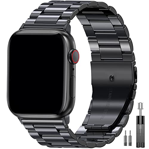 EPULY Compatible with Apple Watch Band 42mm 44mm 45mm 38mm 40mm 41mm Business Stainless Steel Metal...