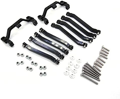 Replacement Part For Metal Chassis Pull Rods Drag Link Suspension Link Mount For MN D90 D91 D99 MN90 MN99S 1/12 RC Car Upgrade Parts - (Color: Black)