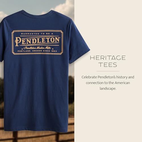 Image of Pendleton Men's Graphic T-Shirt, 100% Cotton Short Sleeve Tee, Soft Water-Based Print Casual Shirt, Crew Neck