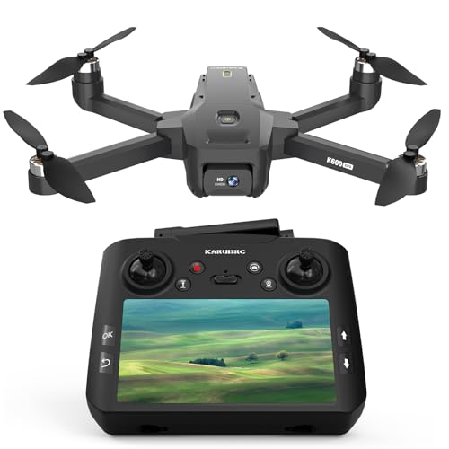 GPS Drone with EIS 4K Camera 4.5″ LCD Screen on Controller, FPV Drones Al Track&Orbit Mode with Professional with Auto Return Follow Me for Adult Beginner, GPS Brushless Drone Long Range Circle Fly,Under 249g