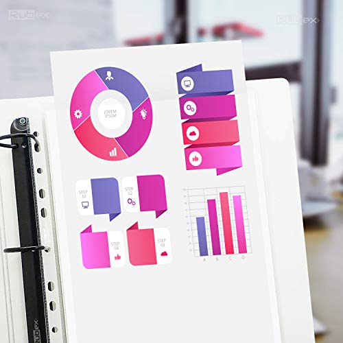 Heavyweight Sheet Protectors, Holds 8.5 X 11 Inch Sheets, 9.25 X 11.25 Inch Top Loading, Clear, Reinforced 11-Hole, Acid-Free, Archival Safe For Documents And Photos (100 Sheets) #TOP4