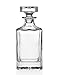 Godinger Silver Art Clarion Square Non-leaded Crystal Whiskey Decanter With Glass Stopper