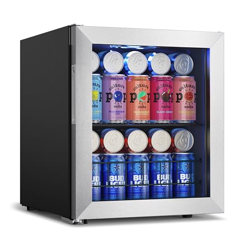 Mini Fridge Cooler 3.11 Cu.Ft,121 Can Compact Freestanding Beverage Refrigerator Small Drink fridge for Home Office Bar with Adjustable Shelving