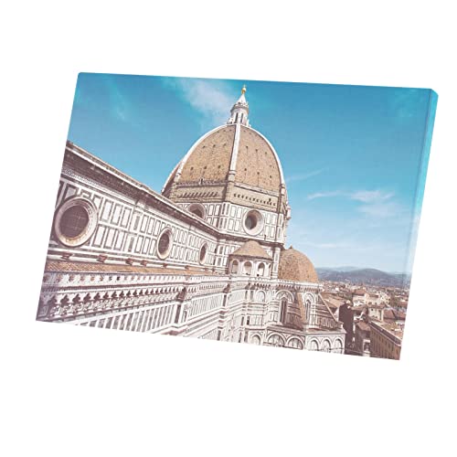 Tableau Décoratif Cathédrale Blanche Toile Imprimée pour Sublimer un Mur Vide