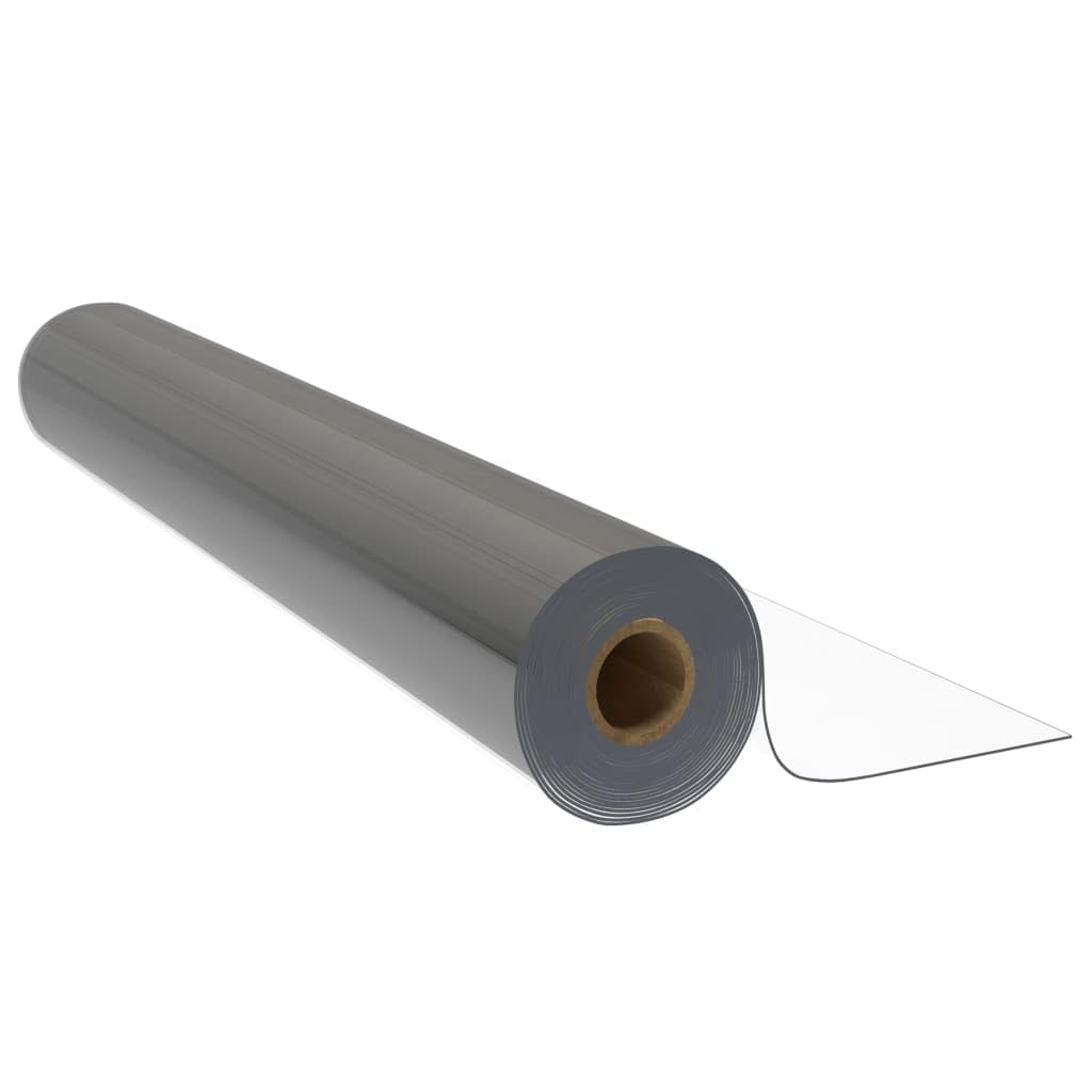 Tischfolie Rolle Transparent 0,9x15 m PVC 1,6 mm Dicke Kratzfest Wasserdicht Abwaschbar Tischdecke Schutzfolie für Tischdeko und Schreibtischunterlage