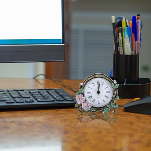 Reloj de mesa vintage de fácil limpieza para decorar el escritorio de casa 6