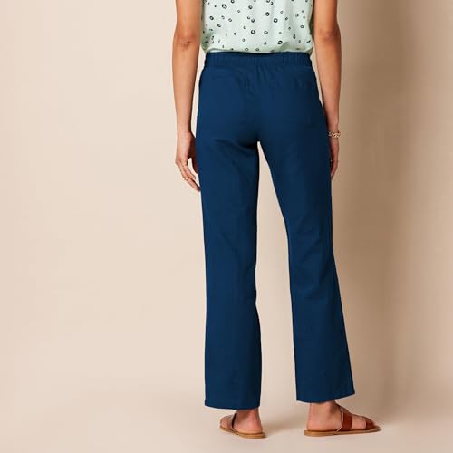 Amazon Essentials womens Plus Size Linen Blend Drawstring Wide Leg Pant3