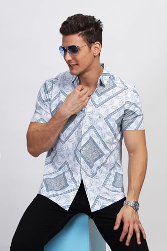 Image of BULLMER Trendy Regular Fit Printed Causal Shirt for Men
